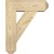 Ekena Millwork Traditional Craftsman Rough Sawn Bracket w/ Offset Brace, Douglas Fir, 6"W x 16"D x 20"H BKT0604X16X20TRA04RDF - alternate 2